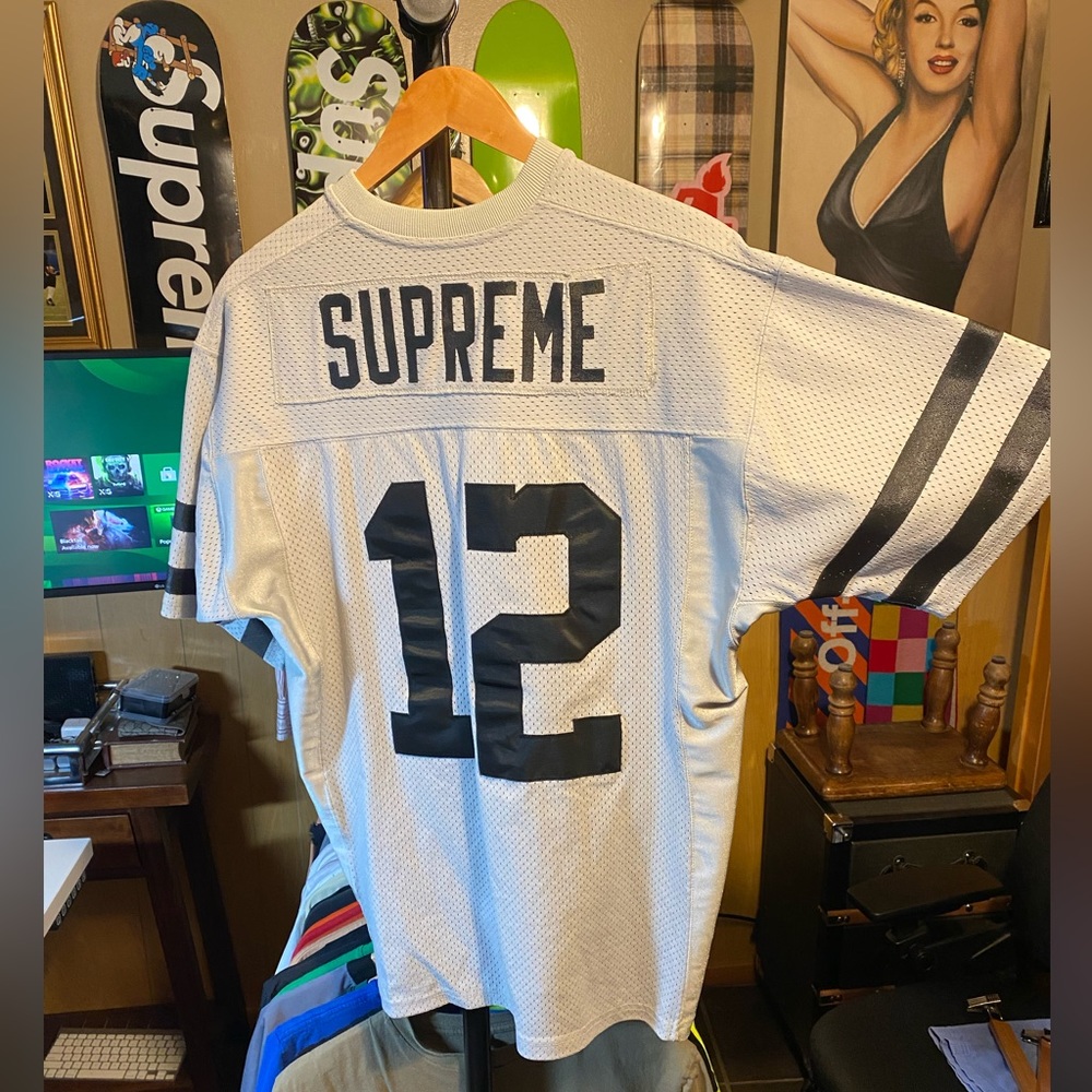 Vintage 90’s supreme’s first football jersey MADE IN THE USA jersey #12